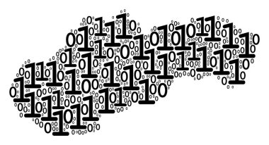 Slovakya harita kompozisyon ikili basamak