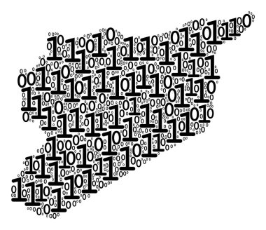 Suriye harita mozaik ikili basamak