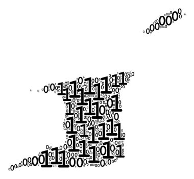 Trinidad ve Tobago harita kolaj ikili basamak