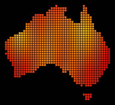 Nokta turuncu Avustralya harita