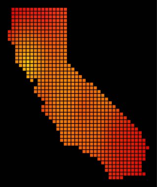 Noktalı Orange California harita