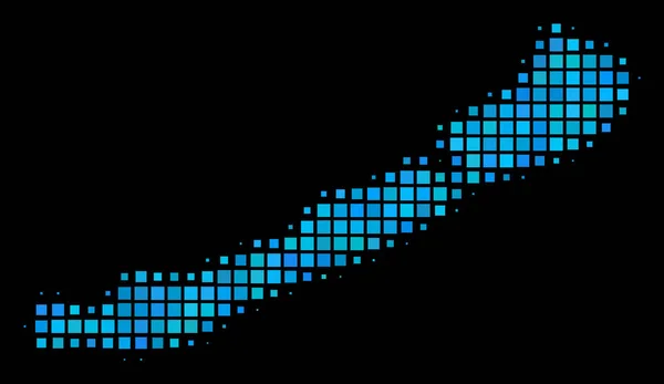 Blå halvton Balaton sjön karta — Stock vektor