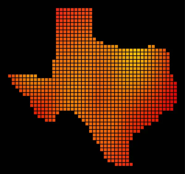 Mapa pontilhado de Orange Texas — Vetor de Stock