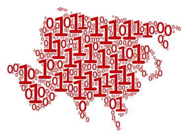 Asya harita kolaj ikili basamak