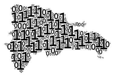 Dominik Cumhuriyeti harita kompozisyon ikili basamak