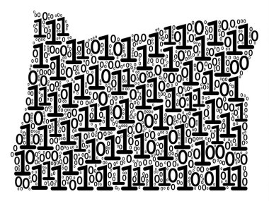 Oregon State harita mozaik ikili basamak