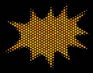 Altıgen yarı ton Boom Bang simgesi