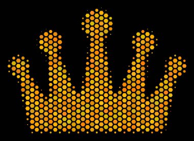 Altıgen yarı ton Crown simgesi