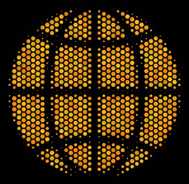 Altıgen noktalı resim küre simgesi