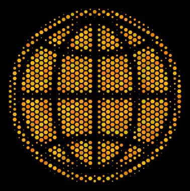 Altıgen yarı ton Internet simgesi