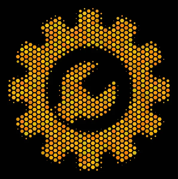 Иконка Hexagon Halftone Service Tools — стоковый вектор
