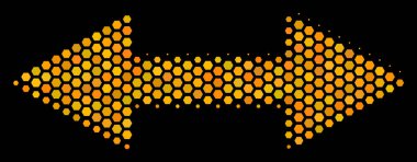 Altıgen yarı ton Exchange ok simgesi