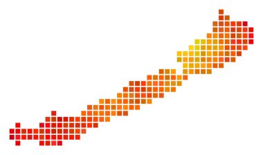 Noktalı turuncu Balaton Gölü harita