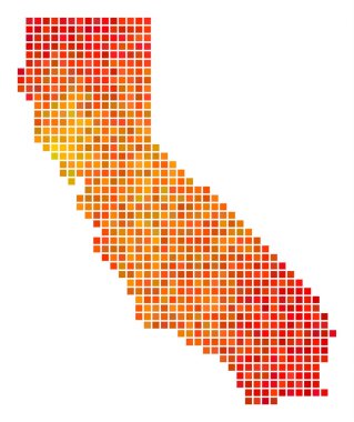 Noktalı Orange California harita
