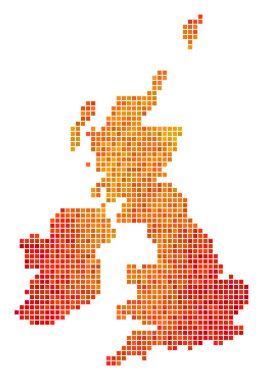 Nokta yangın Büyük Britanya ve İrlanda Haritası