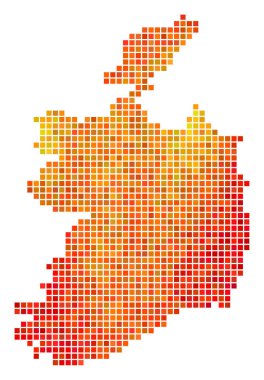 Nokta turuncu İrlanda Cumhuriyeti harita