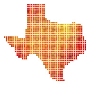 Nokta yangın Texas harita