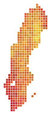 Noktalı yangın İsveç harita