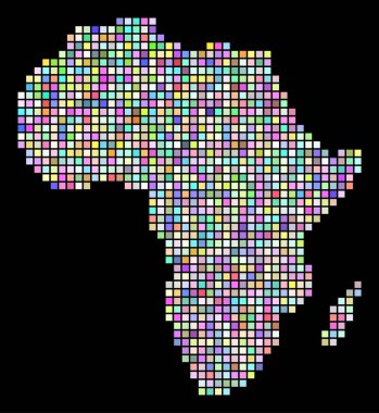 Noktalı Afrika harita