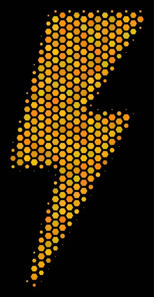 Icône de grève électrique hexagonale Halftone — Image vectorielle