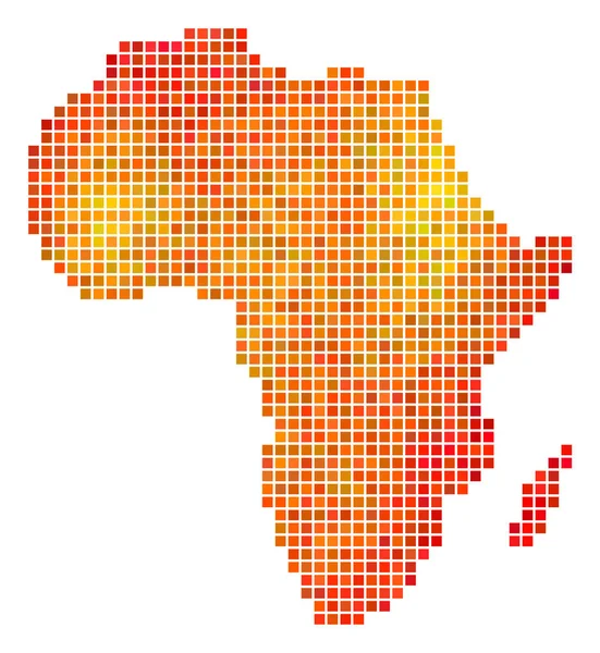 Mapa de Dot Orange África —  Vetores de Stock