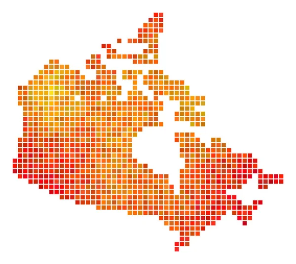 Mapa do Dot Fire Canada — Vetor de Stock