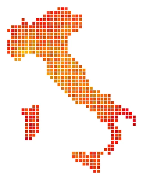 Mapa de Dot Orange Itália — Vetor de Stock