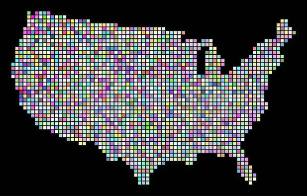 アメリカ地図には — ストックベクタ