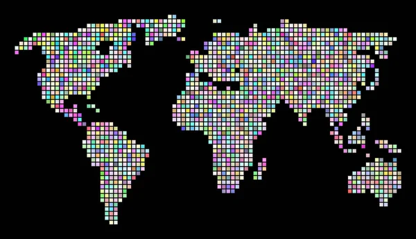 Dot mapa do mundo — Vetor de Stock