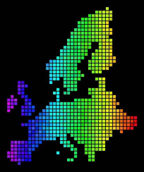 Leuchtend gepunktete Karte der Europäischen Union — Stockvektor