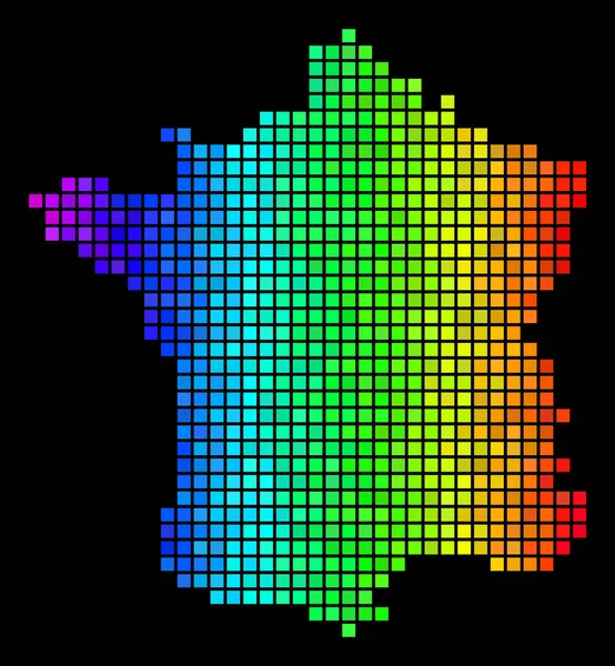 Mapa colorido de Dot France —  Vetores de Stock