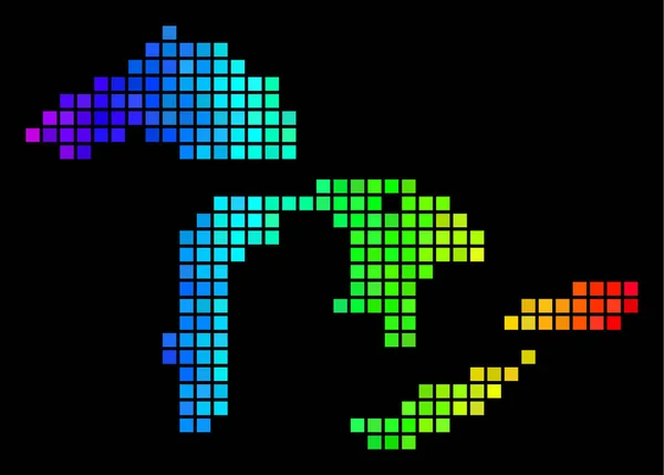 Mapa colorido abstracto de los Grandes Lagos — Archivo Imágenes Vectoriales