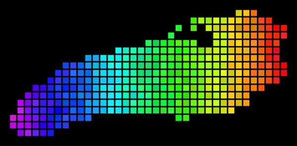 Mapa do lago Spectrum Dotted Ontario —  Vetores de Stock