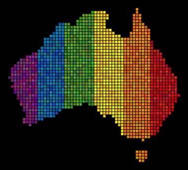 Avustralya harita noktalı spektrum