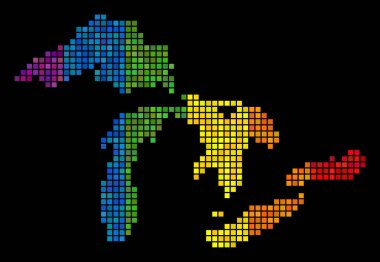 LGBT piksel büyük göller Haritası