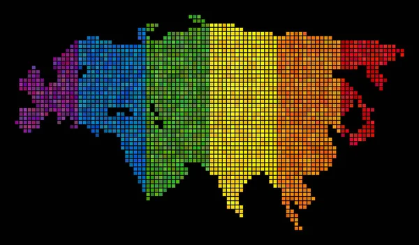 Mapa de Spectrum Dotted Europa e Ásia — Vetor de Stock