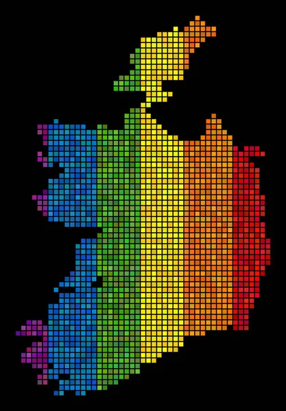 Carte de la République d'Irlande LGBT pointillée — Image vectorielle