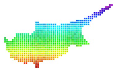 Spektrum piksel Kıbrıs ada Haritası