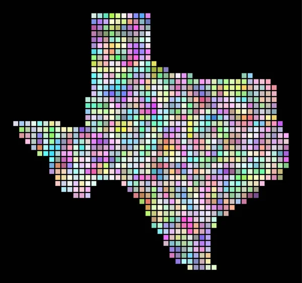 Mapa pontilhado do Texas — Vetor de Stock