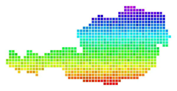 Bright rozsianych mapę Austrii — Wektor stockowy