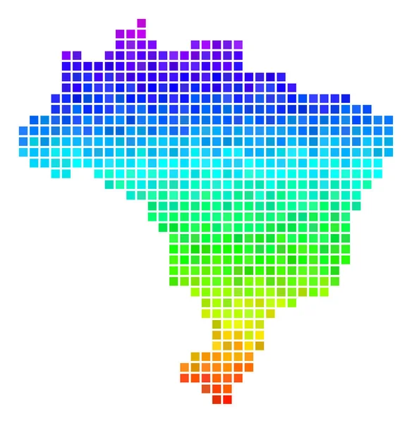 Spektrum pikseli mapę Brazylia — Wektor stockowy