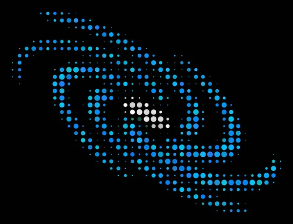 Galaxy Halftone pictogram — Stockvector