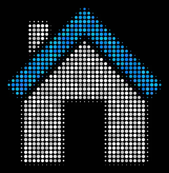 Ikona domu półtonów — Wektor stockowy