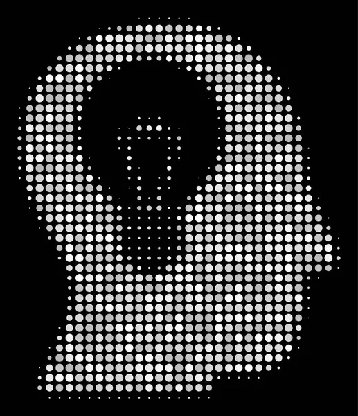 Піктограма інтелектуальної лампи Halftone — стоковий вектор