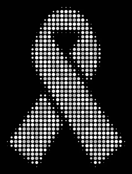 Rouw lint Halftone pictogram — Stockvector