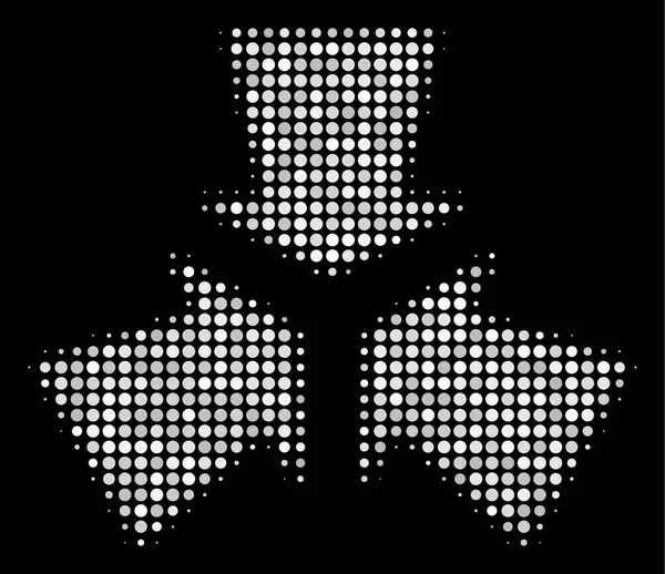 Pijlen Halftone pictogram verkleinen — Stockvector