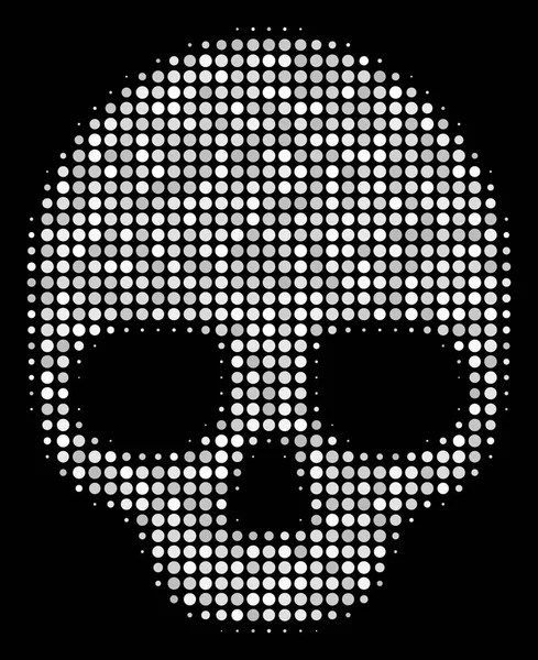 Icône crâne demi-ton — Image vectorielle