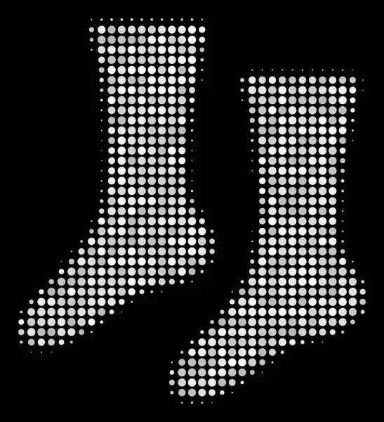 Sokken Halftone pictogram — Stockvector