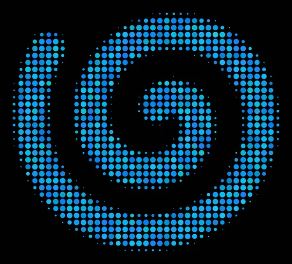 Icône de demi-teinte spirale — Image vectorielle