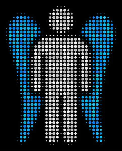 Angel Halftone-pictogram — Stockvector